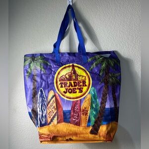 Trader Joe’s Reusable Bag Tote Surf beach retired Design